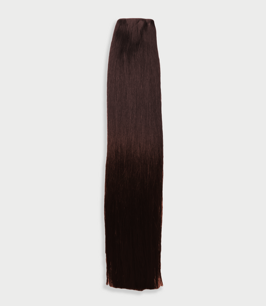 Unsichtbare Longtape Extensions in rotbraun - 45cm