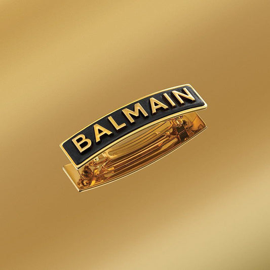 Gold Plated Barrette Medium Logo